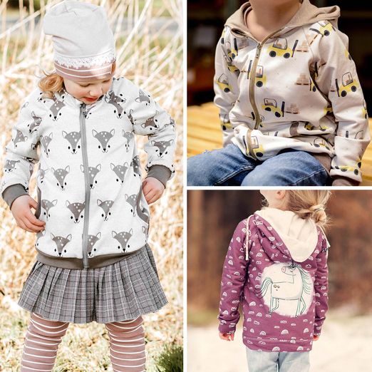 Sweatjacke - Zippy Raglan - Schnittmuster eBook