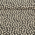 Viskose-Popeline - Punkte Schwarz