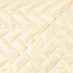 Prošívaná tkanina na bundy - Krémová pletená s vatováním