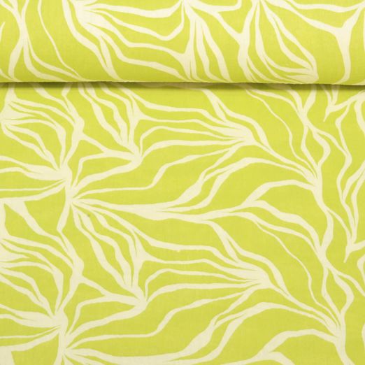Baumwoll-Musselin - Double Gauze Blätter Lime
