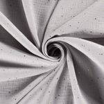 Coton mousseline - Double Gauze points d'or gris clair