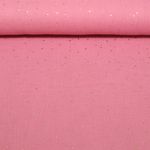 Baumwoll Musselin - Double Gauze Goldpunkte Rosa