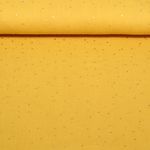 Baumwoll Musselin - Double Gauze Goldpunkte Gelb