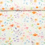 Baumwoll-Musselin - Double Gauze Digitaldruck Blumen Ecru-0