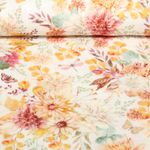Baumwoll-Musselin - Double Gauze Digitaldruck Blumen Herbst Ecru-0