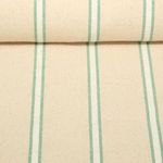 Canvas - Schwerer Sackstoff Streifen Beige Grün