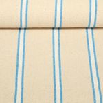 Canvas - Schwerer Sackstoff Streifen Beige Blau