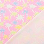 Jersey - Tissu d'assemblage Palmiers Rose