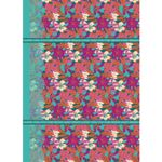 Pareo Panel Viskose Voile - Beach Kollektion Blumen Türkis-0