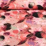 Viskosejersey - Digitaldruck Wasserfarben Rosa