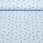 Jersey - Blumenzweige Hellblau