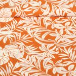 Voile de coton - Fleurs tropicales Orange foncé