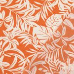 Voile de coton – Feuilles tropicales orange foncé Voile de coton – Feuilles tropicales orange foncé