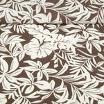 Baumwoll-Voile -Tropische Blätter Braun