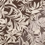 Voile de coton - Feuilles tropicales marron Voile de coton - Feuilles tropicales marron