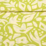 Tissu robes et blouses - Fleurs Vert pomme