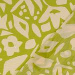 Tissu pour robes et blouses - Fleurs vert pomme