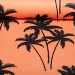 Frottee - Digitaldruck Strandtuch Palmen Orange-0