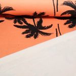Frottee - Digitaldruck Strandtuch Palmen Orange-1
