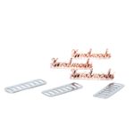 Metall Handmade Label Kontur - Kupfer - 3 Stück-2