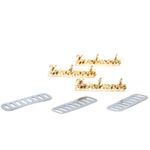 Étiquettes Contour "Handmade" en métal - Doré - Lot de 3-1