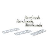 Étiquettes Contour "Handmade" en métal - Argenté - Lot de 3-1