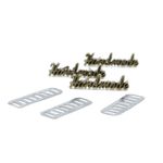 Étiquettes Contour "Handmade" en métal - Laiton - Lot de 3-2