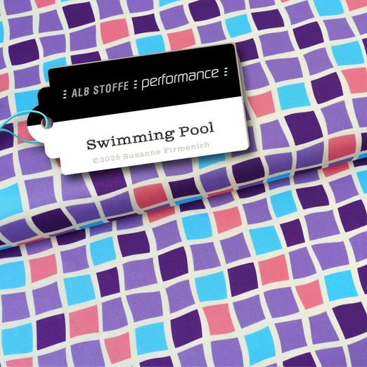 Albstoffe Performance Kollektion - Swimming Pool Lila