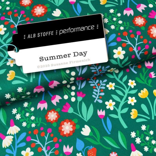 Albstoffe Performance Kollektion - Summer Day Grün