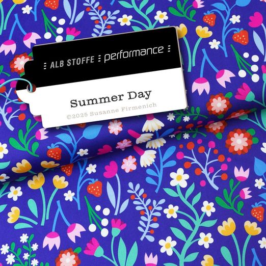 Albstoffe Performance Kollektion - Summer Day Blau