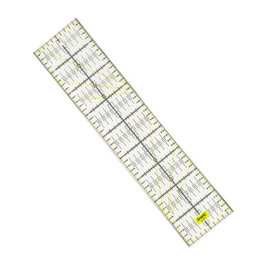 Patchwork Lineal mit Metallkante 45 x 10 cm
