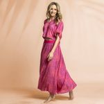 Viskose Voile - Beach Kollektion Mandala Fuchsia-1