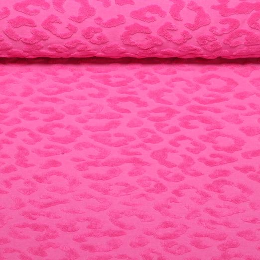 Jersey Jacquard - Beach Kollektion Leo Fuchsia