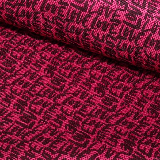 Air Mesh Bedruckt - Love Pink