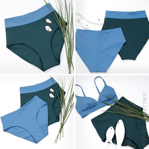 Bas de bikini ou culotte taille haute - MADAME APRIL - Patron numérique