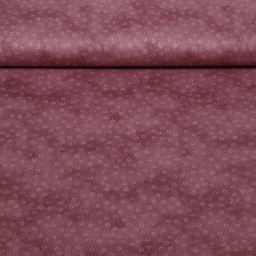 Baumwoll-Popeline - Kleine Kreise Brombeere