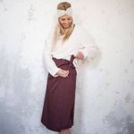Tissu manteau trenchcoat - Uni Rouge vin Imperméable-1