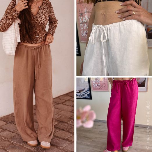 Mid Waist Leinenhose - Schnittmuster eBook