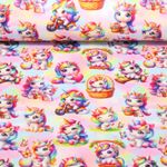 Frottee - Digitaldruck Strandtuch Einhörner Multicolor-0