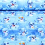 Frottee - Digitaldruck Strandtuch Delfine Blau-0