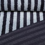 Frottee - Streifen Navy Hellblau Garngefärbt-1