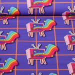 Organic Canvas - Hamburger Liebe Choose Your Vibe The Happy Channel Lila