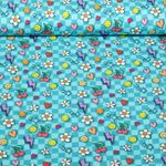 Raso de algodón orgánico - Petrol