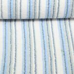 Baumwoll Frottee - Streifen Blau Garngefärbt