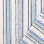 Éponge coton - Rayures bleues fil-teint