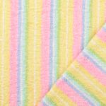 Éponge Coton - Mélange de Rayures Pastel Teint en Fils