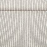 Leinen - Cotton Streifen Grau