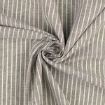 Lin - Rayures Coton Gris