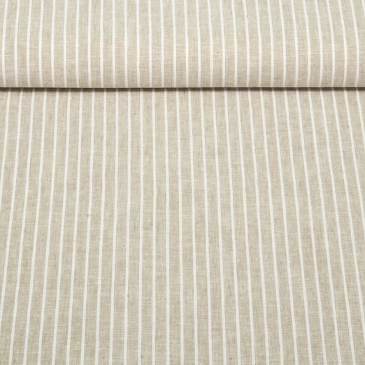 Leinen - Cotton Streifen Sand