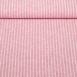 Leinen - Cotton Streifen Rot